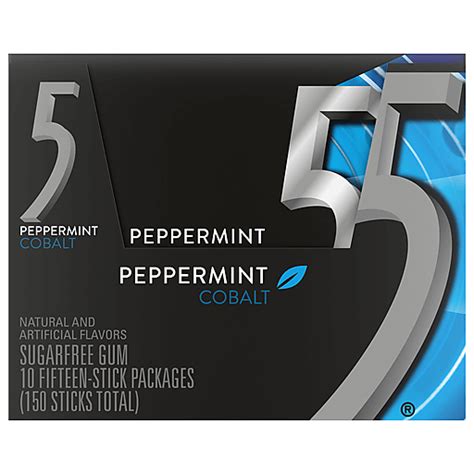 5 Gum Sugarfree Peppermint Cobalt 10 Ea Pantry Foodtown