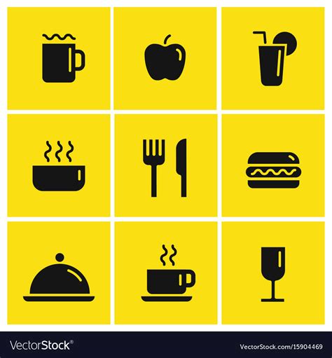 Food And Drink Icons Royalty Free Vector Image