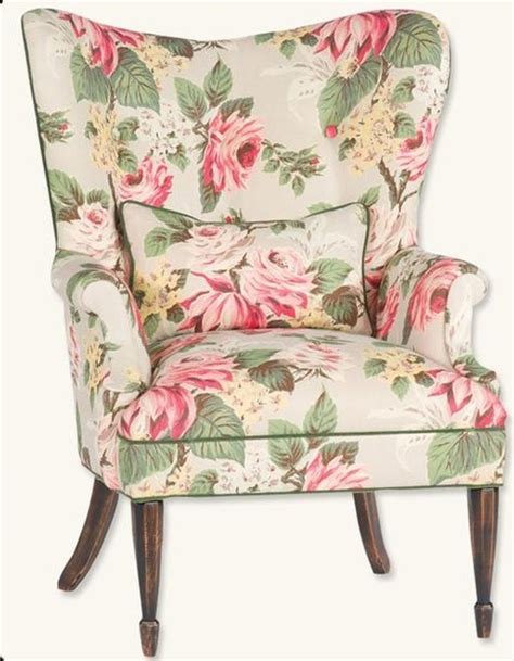 Enchanted Cottage Floral Wingback Chair Victorian Armchairs