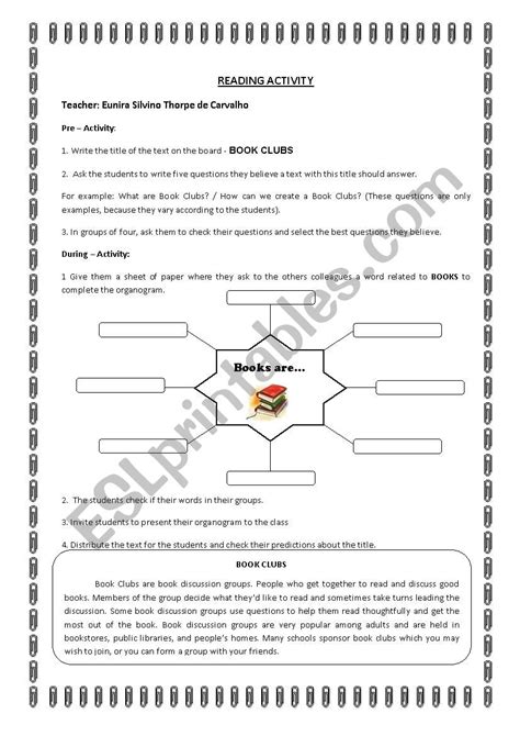 Lesson plan - Reading ativity - ESL worksheet by EUNIRA