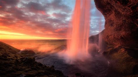 Waterfall At Sunset Image Id 156832 Image Abyss