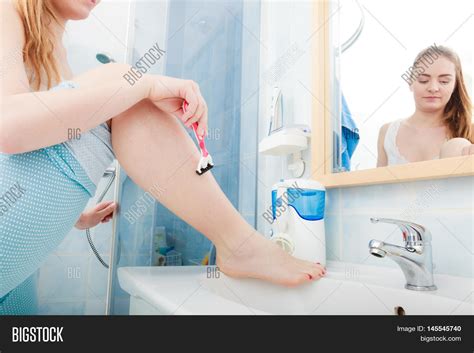 Woman Shaving Legs Image Photo Free Trial Bigstock