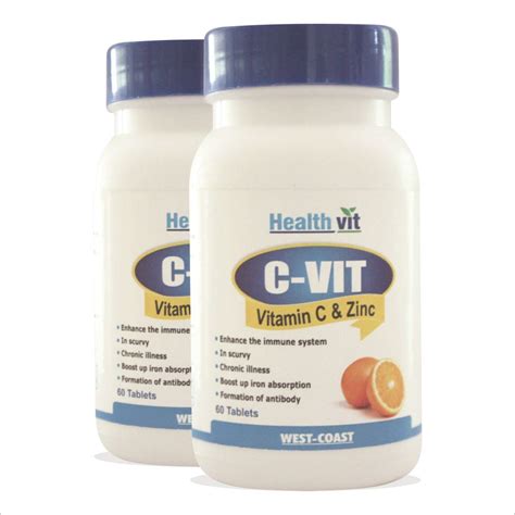 Indian veterinary research institute (ivri), india. HealthVit C-VIT Vitamin C and Zinc 60 Tablets (Pack Of 2 ...
