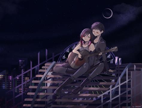 Wallpaper 4k Anime Couple Endeared Embraced Hug Anim Wallpaper 4k