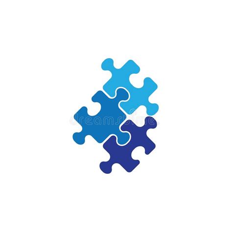 Puzzle Logo Vector Illustration Design Template Stock Illustration
