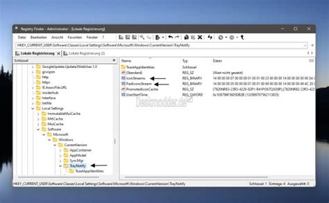 Icons im Infobereich Systray ausblenden oder löschen Windows 11