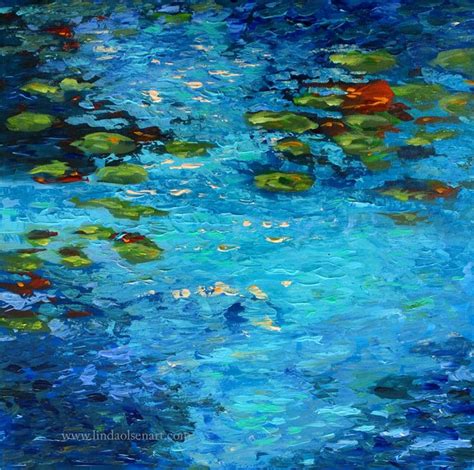 Monets Pond Reflection 20x20 Art Water Art Sky Painting