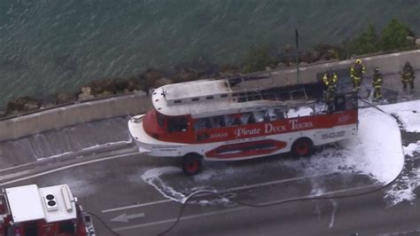 Duck Boat Catches Fire In Miami Beach