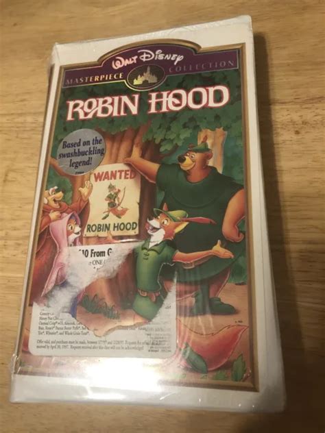 ROBIN HOOD WALT Disney Masterpiece Collection Clamshell VHS Sealed