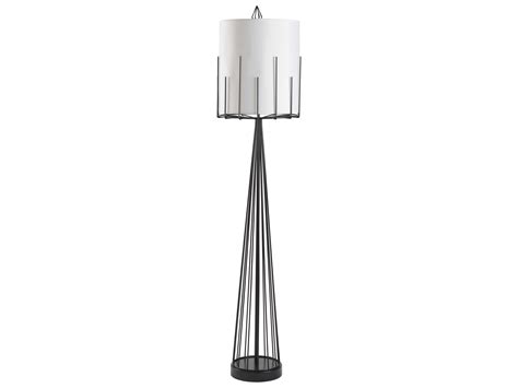 Decorative base is in an italian bronze finish with gold highlights. Wildwood Lamps Satin Black 4-light Floor Lamp | WL60723