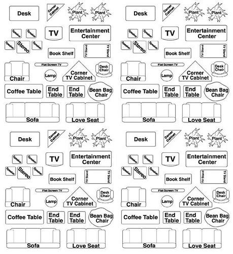 14 Scale Furniture Printable Free Furniture Templates 1 4 Scale