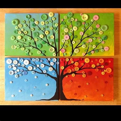 Here Is Bustedbutton S Finished Four Seasons Button Tree This Piece