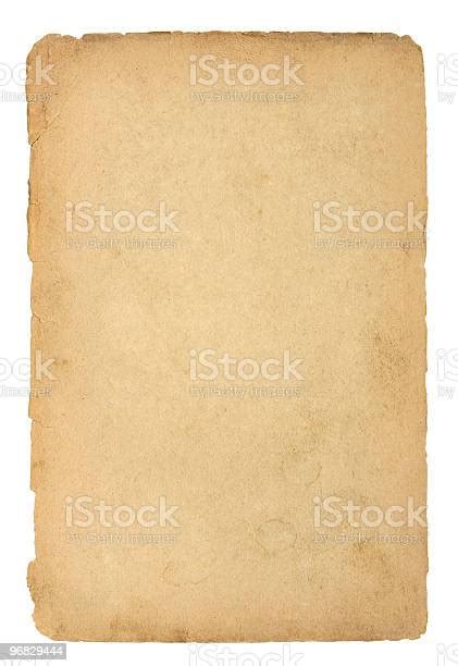 Old And Dirty Sheet Of Paper With Clipping Path Stock Photo Download
