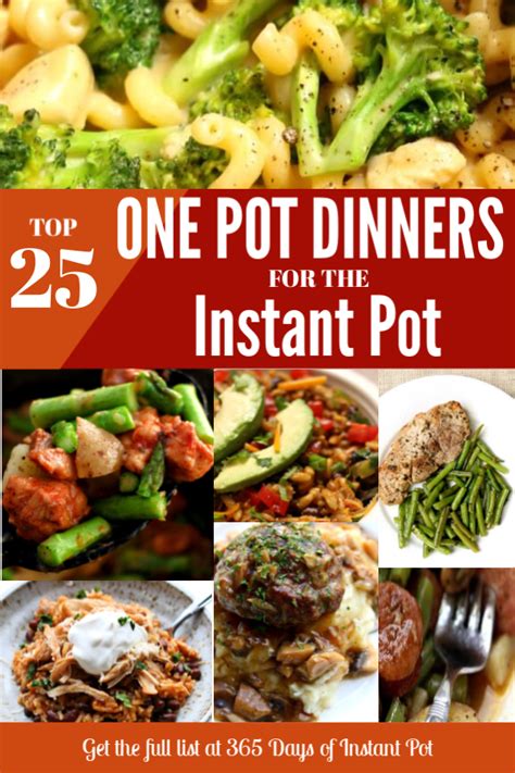 25 One Pot Dinners For The Instant Pot 365 Days Of Slow Cooking And