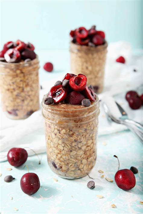 Cherry Overnight Oats Vegan Dairy Free Gluten Free The Speckled