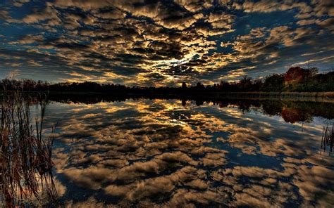 1600x1200 1600x1200 Clouds Lake Trees Sunset Photography Wallpaper