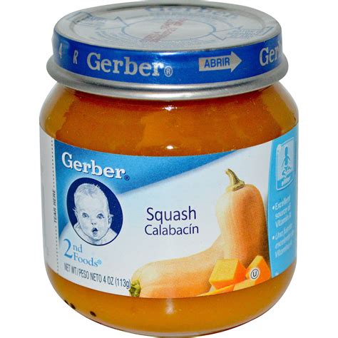 Continue your baby's love of veggies with gerber 2nd foods butternut squash baby food. Gerber, 2nd Foods, Squash, 4 oz (113 g) - iHerb