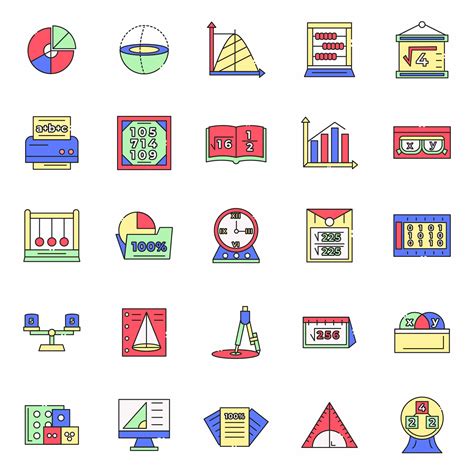 25 Math Vector Icons