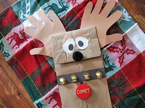 Paper Bag Reindeer Puppet By Amanda Formaro Crafts By Amanda