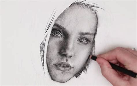 How To Draw A Face With Charcoal 5 Step Shading Technique Shading