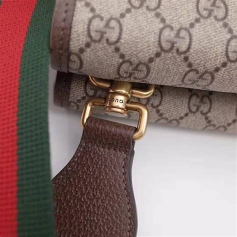Gucci Gg Unisex Neo Vintage Messenger Bag In Beigeebony