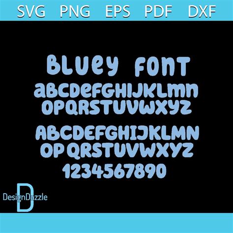 Bluey Font Svg Bluey Font Cricut Bluey Clipart Bluey Si Inspire