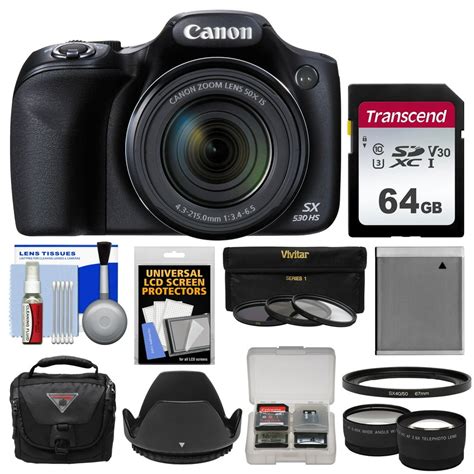 Canon Powershot Sx530 Hs Wi Fi Digital Camera With 64gb Card Case