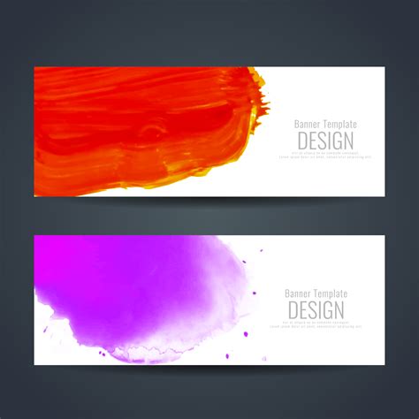 Abstract Colorful Watercolor Banners Set 256355 Vector Art At Vecteezy