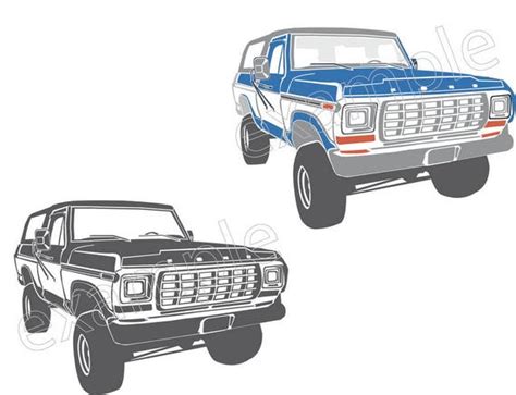 Ford Bronco 1978 Сar Svg File Dxf Eps Svg Files For Silhouette Studio