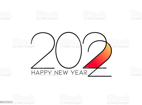 Happy New Year 2022 Text Typography Design Patter Vector Illustration
