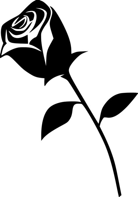 Rose Svg Rose Svg File Rose Clipart Rose Image Rose Silhouette Etsy