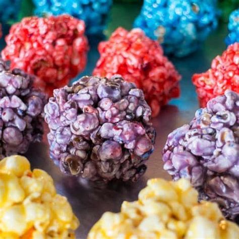 How To Make Rainbow Popcorn Balls Recipe Popcorn Balls Rainbow