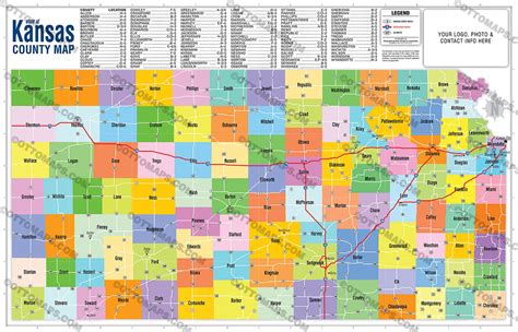 Kansas State Map County Boundaries Otto Maps