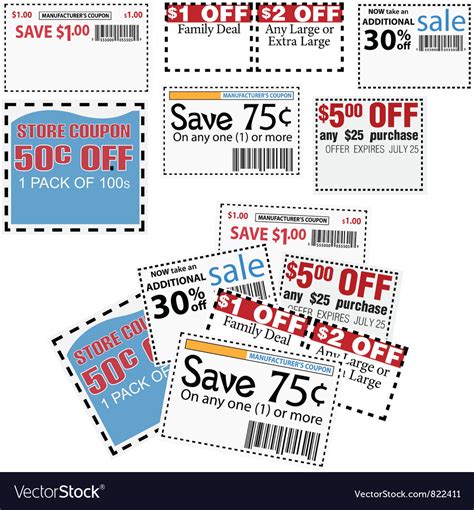 Store Coupons Royalty Free Vector Image Vectorstock