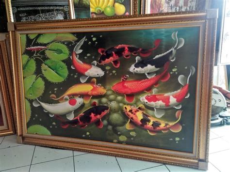 Jual Lukisan Ikan Koi Di Lapak Kaligrafi Lukisan Cermin Bukalapak