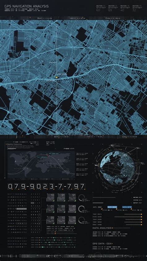 Futuristic Digital City Map Gps Stock Photo Image Of Positioning