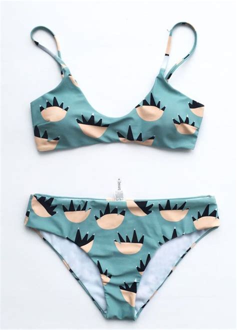 Need A Good Printed Bathing Suit Bear Claw Printing Bikini Set Suits