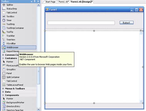 Net What Control Is Used In Visual Studio Toolbox Panel Stack