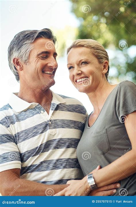 Summer Love An Affectionate Mature Couple Enjoying A Day In The Park Stock Image Image Of
