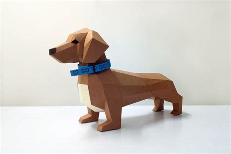 Dog Papercraft Template Papercraft Puppy Template Diy Printable 3d