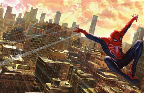 552621 3840x2160 Video Game Times Square City Peter Parker Marvel