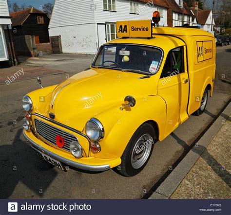 Download This Stock Image Vintage Aa Austin Minor Van In The English