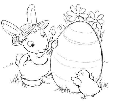 Schönes briefpapier zum weihnachtsfest, kostenlos und gratis zum selber ausdrucken. Get This Cartoon Easter Bunny Coloring Pages for Kids 06738