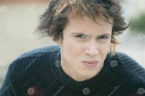 Angry Teenage Boy Stock Photo Image Of Looking Alone 6335860