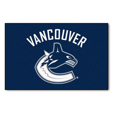 19 x 30 blue and white nhl vancouver canucks starter rectangular welcome door mat vancouver