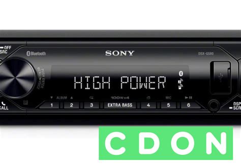 Sony Dsx Gs80 Bilradio Med Bluetooth Usb Aux And Handsfree Inbyggd