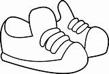 Shoes Clipart Clip Clips Shoe Children Coloring sketch template