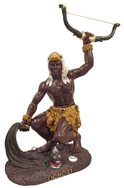 Buy L 135 Inch Statue Orisha Ochosi Yoruba Santeria Guerrero Warrior
