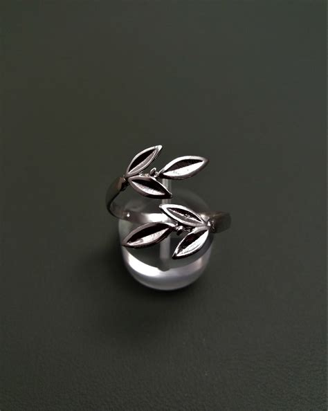 Olive Leaf Sterling Silver Ring For Women Etsy