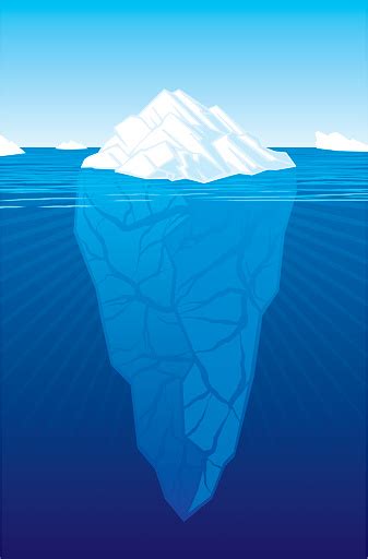 Vector Illustration Of Iceberg Above And Below Water Stock Illustration